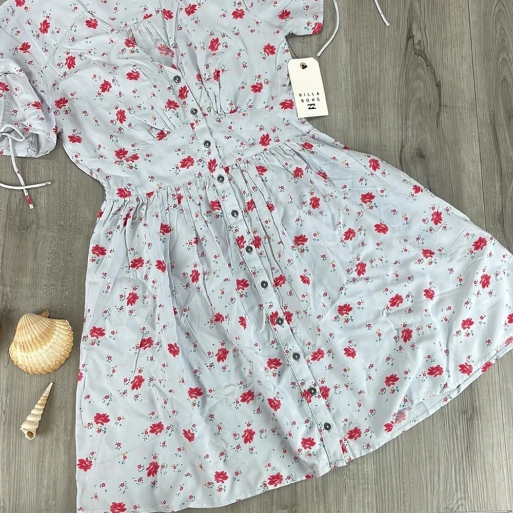 🔆BILLABONG🔆Twirl Twist V-Neck Mini Dress - Picture 8 of 16